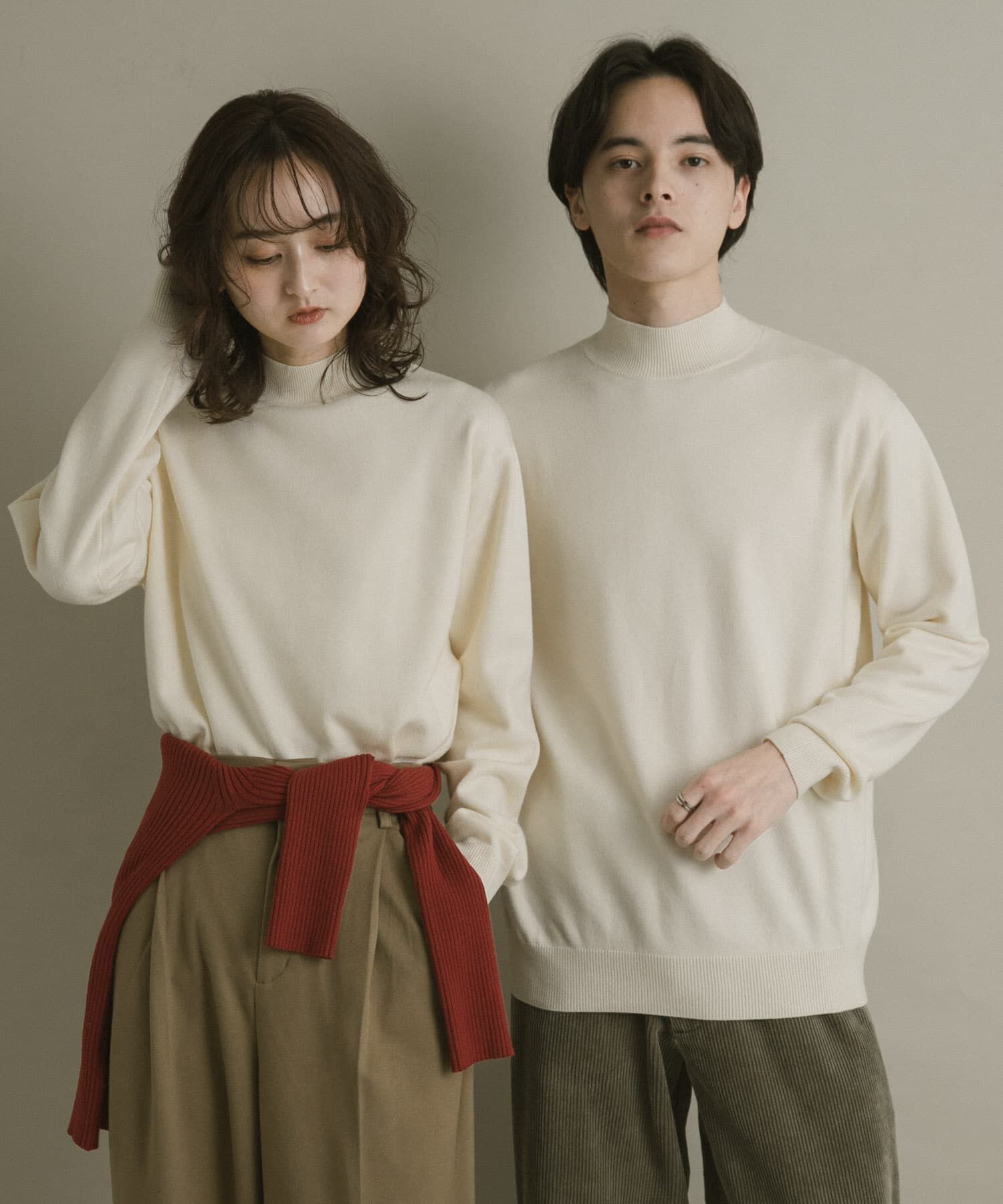 SENSE OF PLACE by URBAN RESEARCH「『一部WEB限定カラー』『洗濯可/毛玉防止』ストレッチモックネックニット」|ニット・セーター|