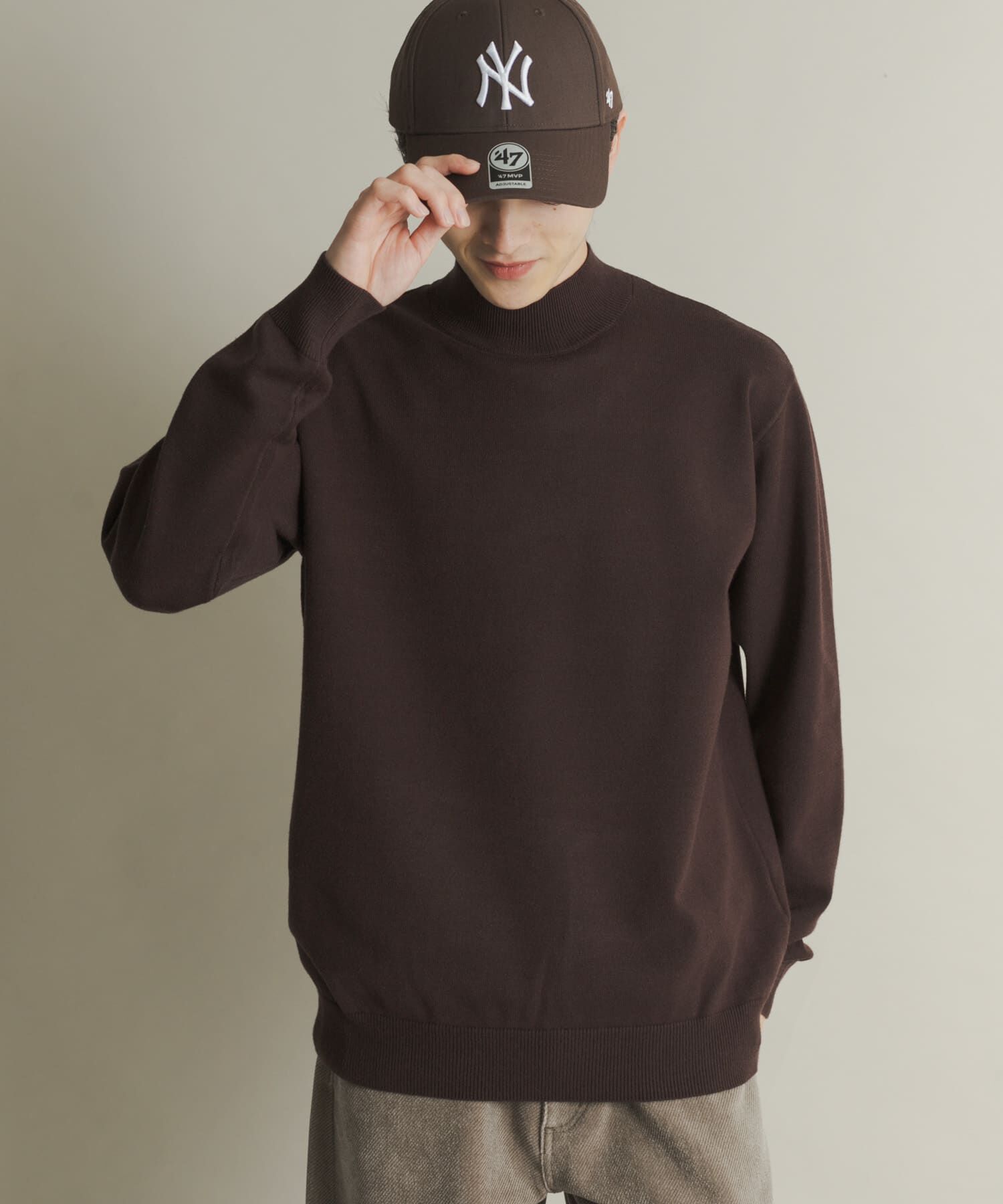 SENSE OF PLACE by URBAN RESEARCH「『一部WEB限定カラー』『洗濯可/毛玉防止』ストレッチモックネックニット」|ニット・セーター|