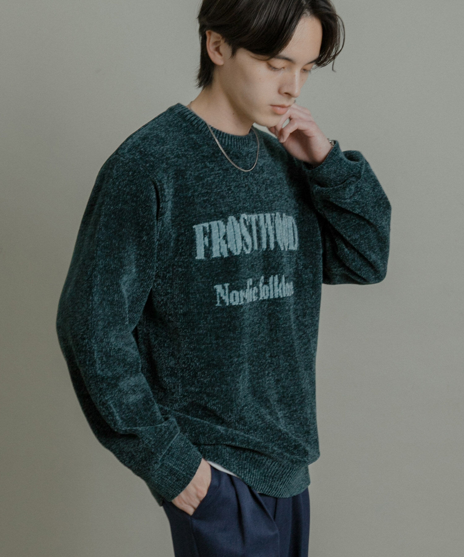 SENSE OF PLACE by URBAN RESEARCH「『洗濯可』モールロゴグラフィックニット」|ニット・セーター|