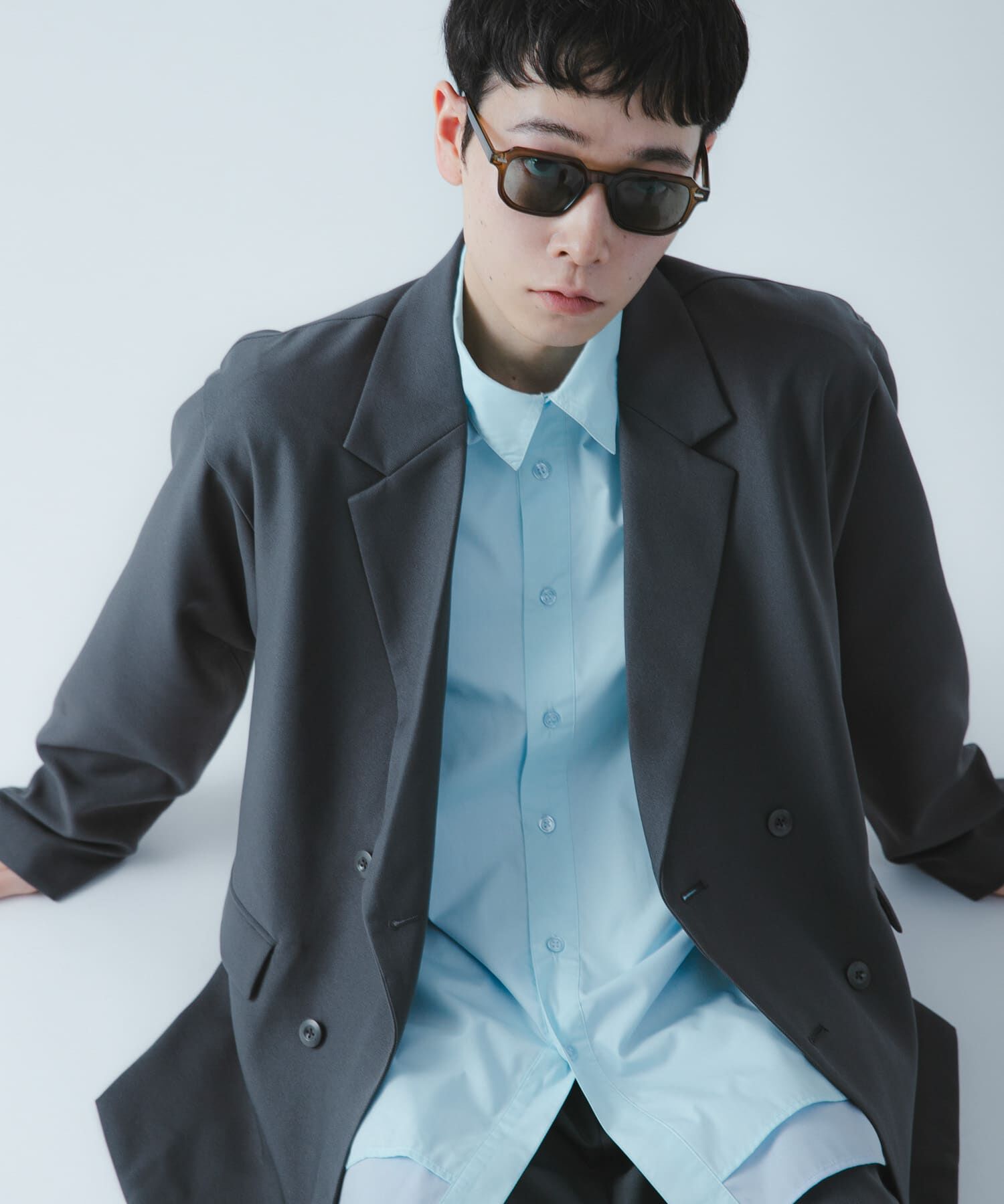 SENSE OF PLACE by URBAN RESEARCH「『撥水/防花粉』SKIN Proofダブルテーラードジャケット」|その他|ブルー