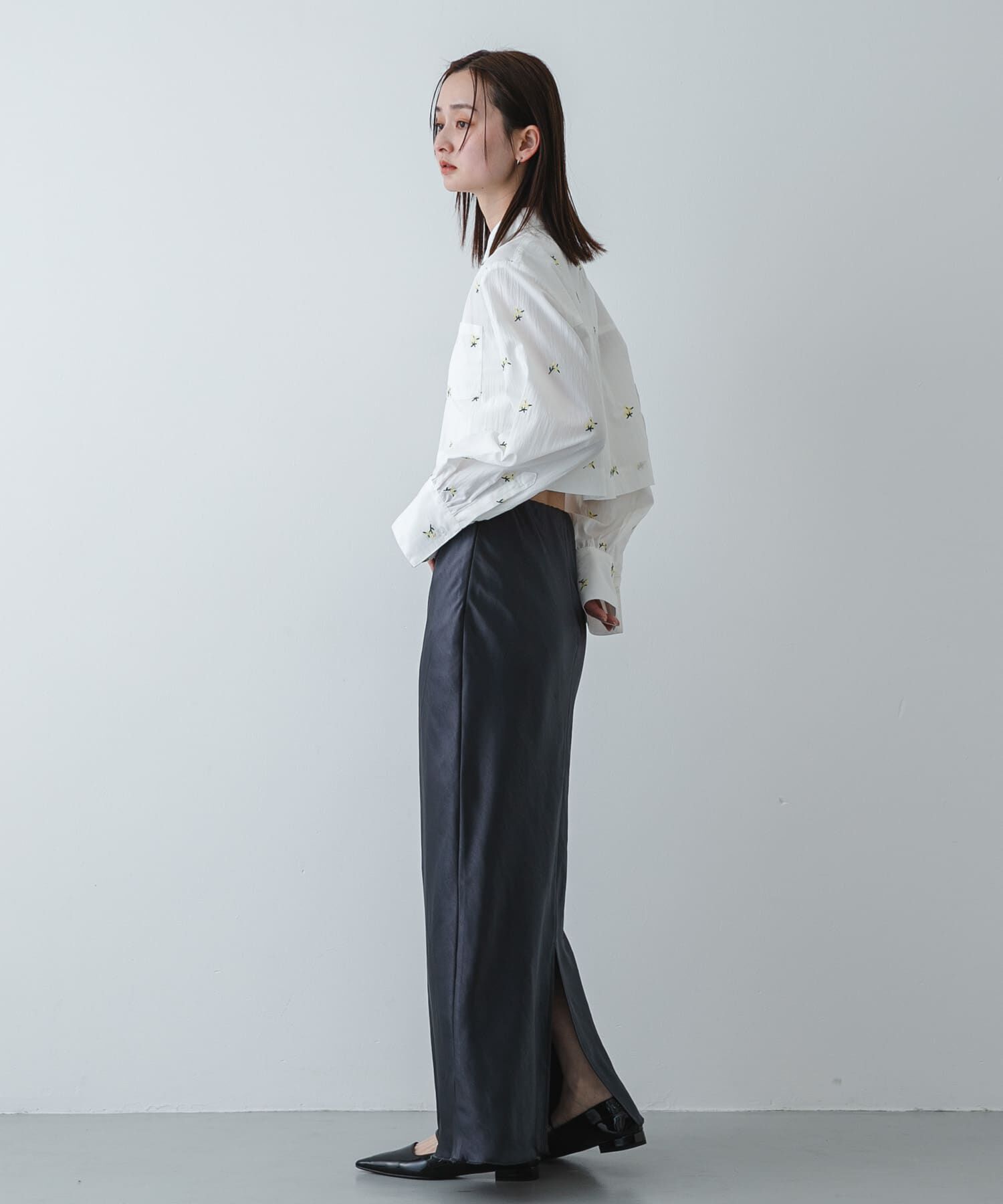 SENSE OF PLACE by URBAN RESEARCH「サテンアイラインスカート」|スカート|