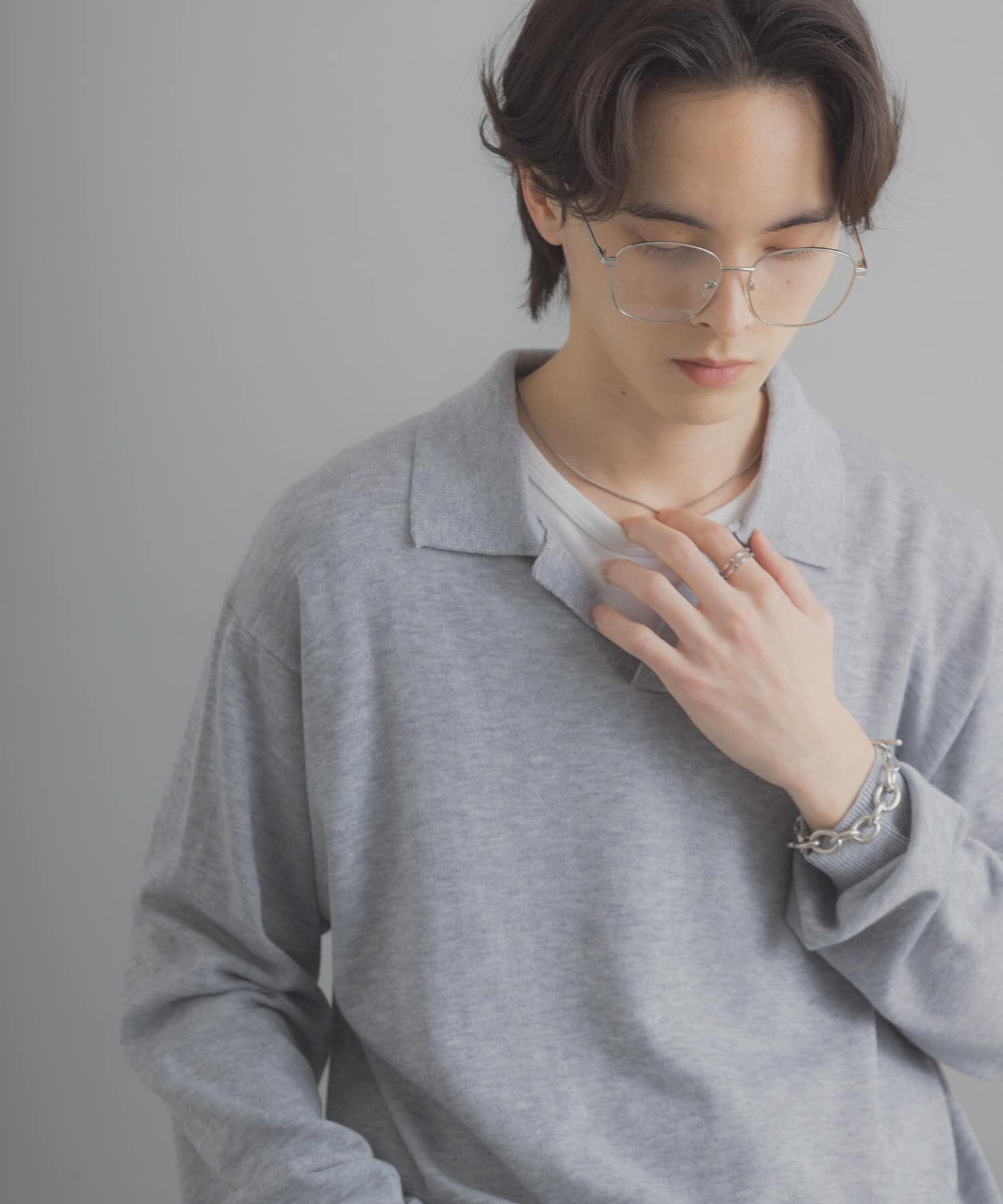 SENSE OF PLACE by URBAN RESEARCH「『洗濯可』スキッパーロングスリーブニット」|ニット・セーター|