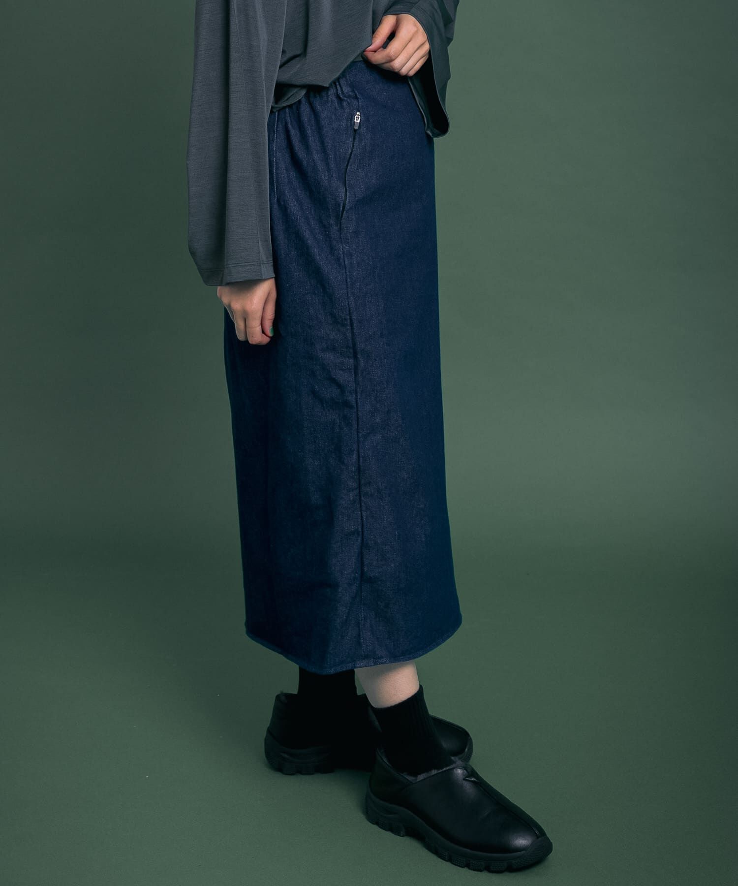 SENSE OF PLACE by URBAN RESEARCH「Uiscel　撥水デニムラップスカート」|スカート|