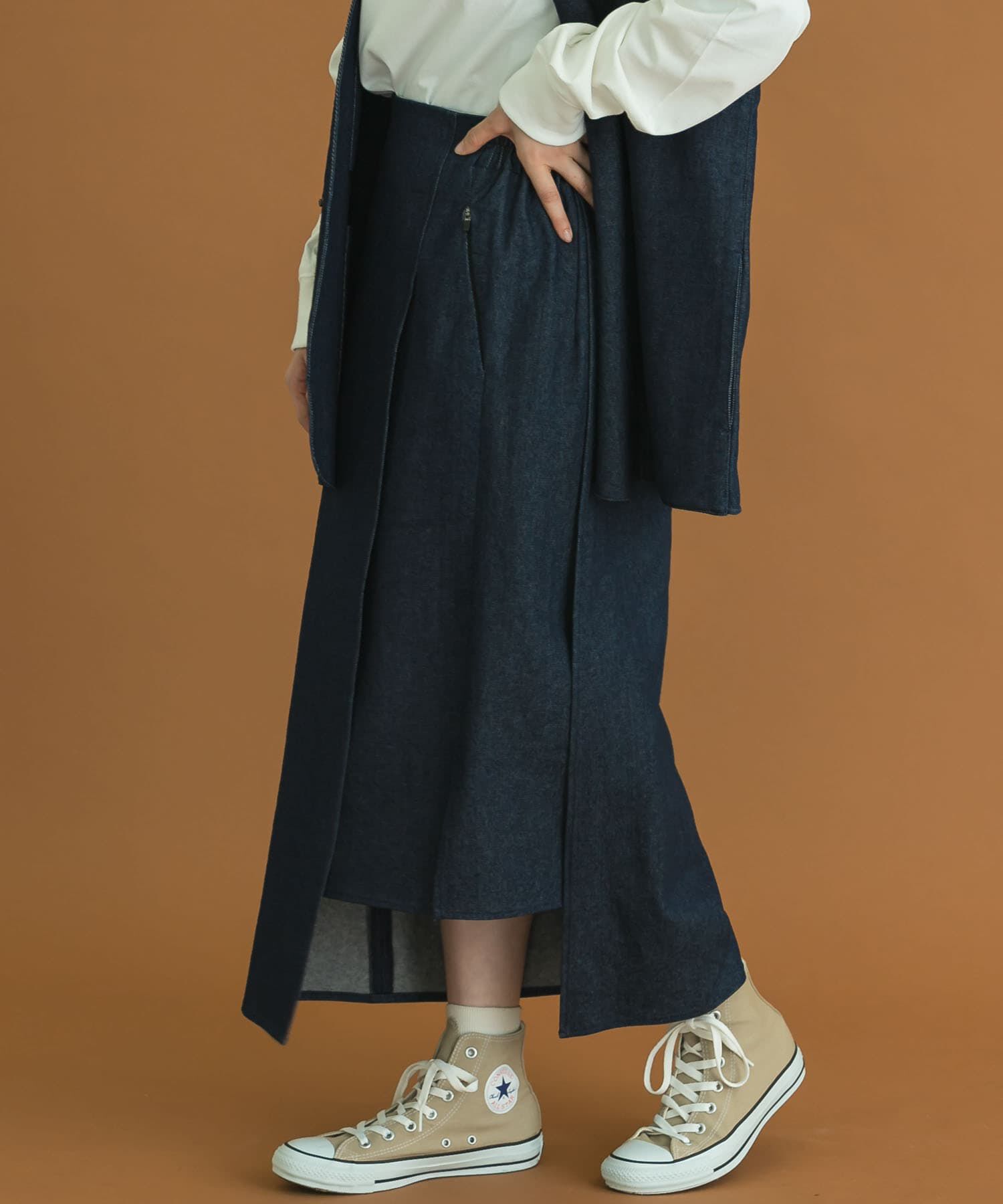 SENSE OF PLACE by URBAN RESEARCH「Uiscel　撥水デニムラップスカート」|スカート|