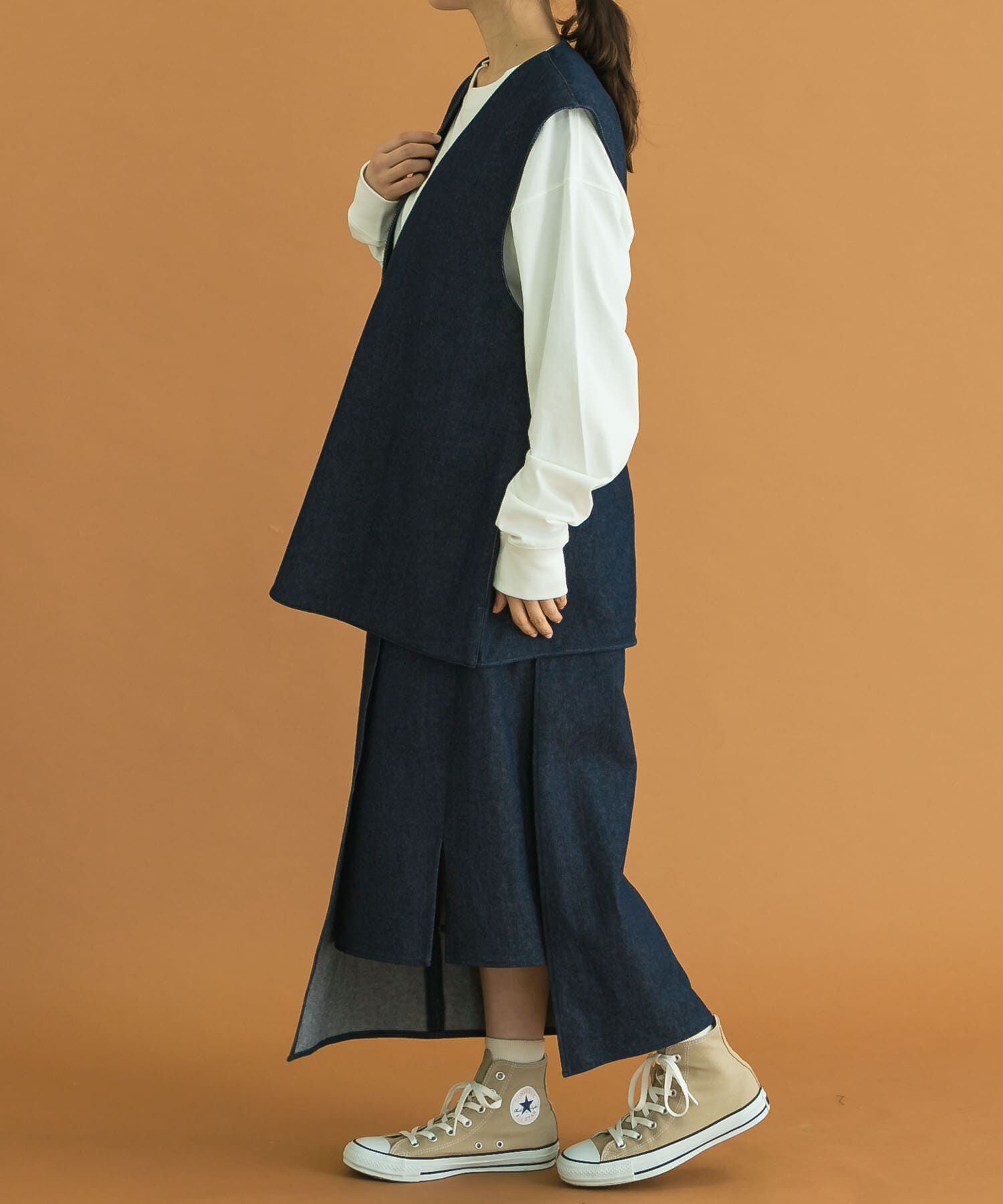 SENSE OF PLACE by URBAN RESEARCH「Uiscel　撥水デニムラップスカート」|スカート|