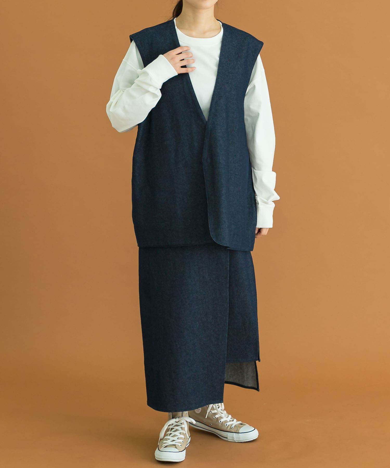 SENSE OF PLACE by URBAN RESEARCH「Uiscel　撥水デニムラップスカート」|スカート|