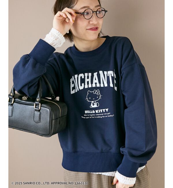  「【HELLO KITTY】カレッジロゴスウェット」|スウェット・ジャージ|