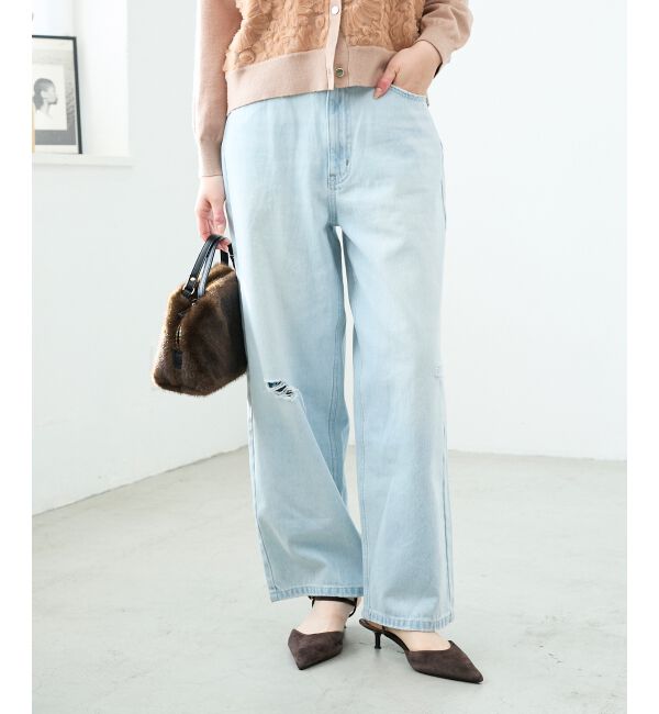  「クラッシュデニムパンツ」|デニム|