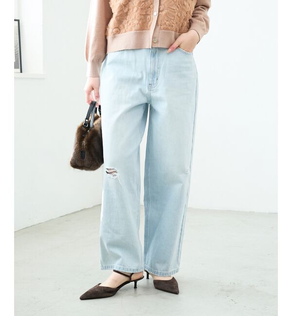  「クラッシュデニムパンツ」|デニム|