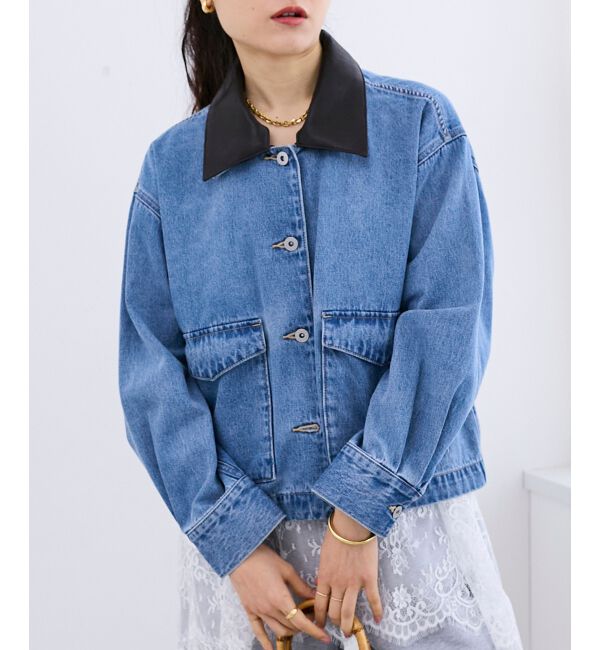  「異素材エリデニムジャケット」|その他|