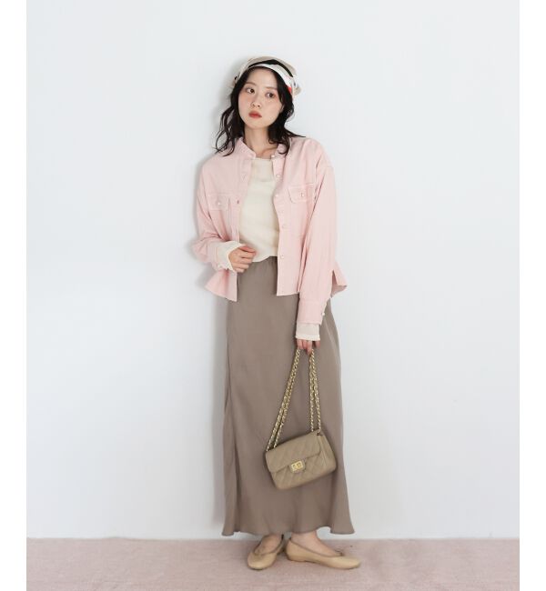  「スタンドネックパールボタンシャツ」|シャツ・ブラウス|