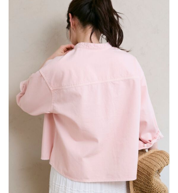  「スタンドネックパールボタンシャツ」|シャツ・ブラウス|