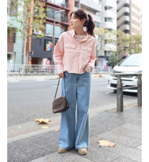  「スタンドネックパールボタンシャツ」|シャツ・ブラウス|