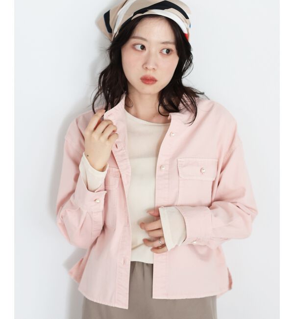  「スタンドネックパールボタンシャツ」|シャツ・ブラウス|