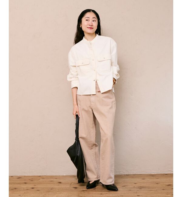  「スタンドネックパールボタンシャツ」|シャツ・ブラウス|