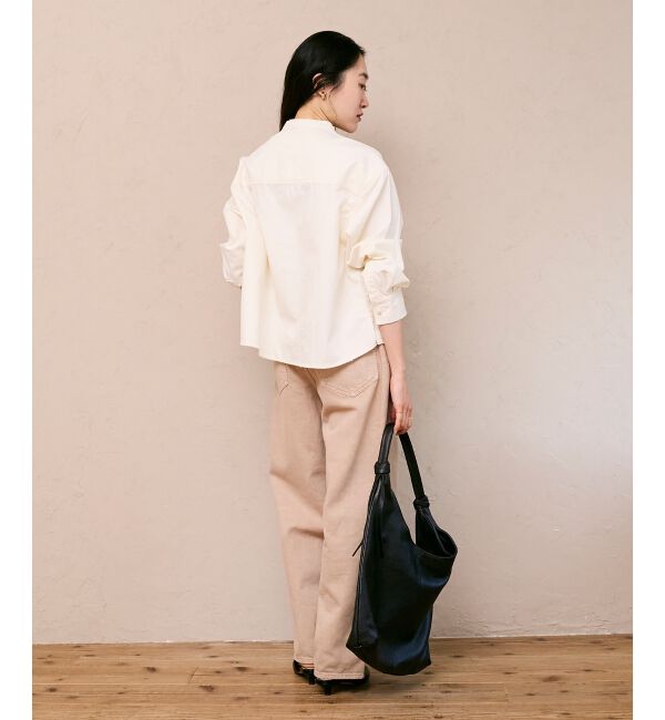  「スタンドネックパールボタンシャツ」|シャツ・ブラウス|