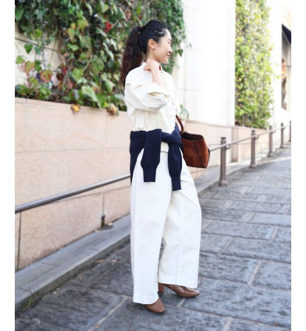  「スタンドネックパールボタンシャツ」|シャツ・ブラウス|