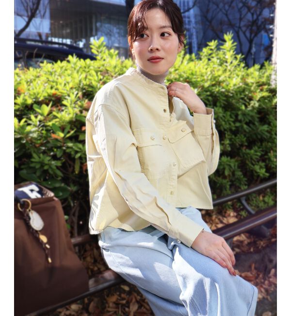  「スタンドネックパールボタンシャツ」|シャツ・ブラウス|