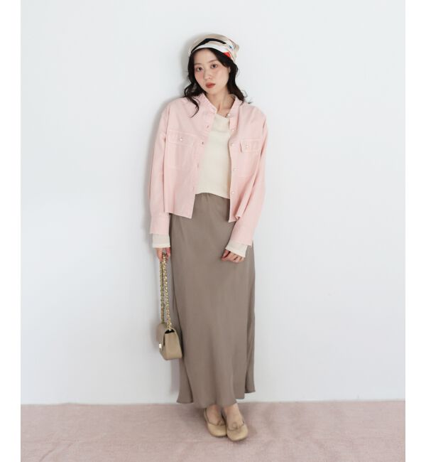  「スタンドネックパールボタンシャツ」|シャツ・ブラウス|