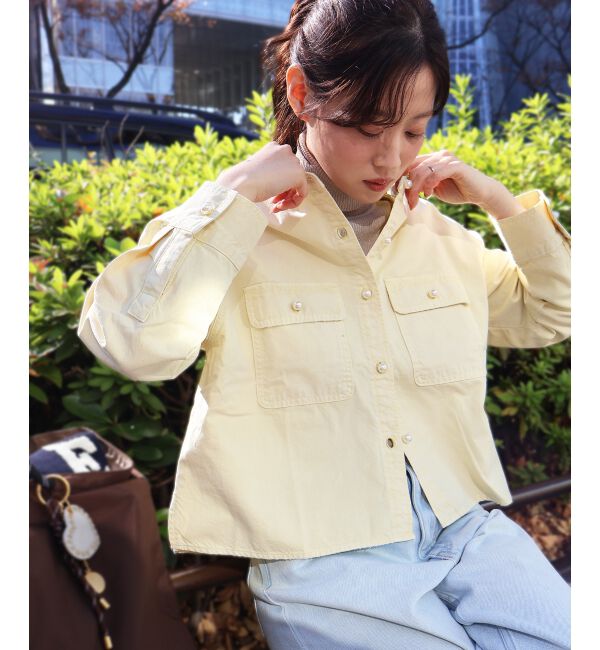  「スタンドネックパールボタンシャツ」|シャツ・ブラウス|