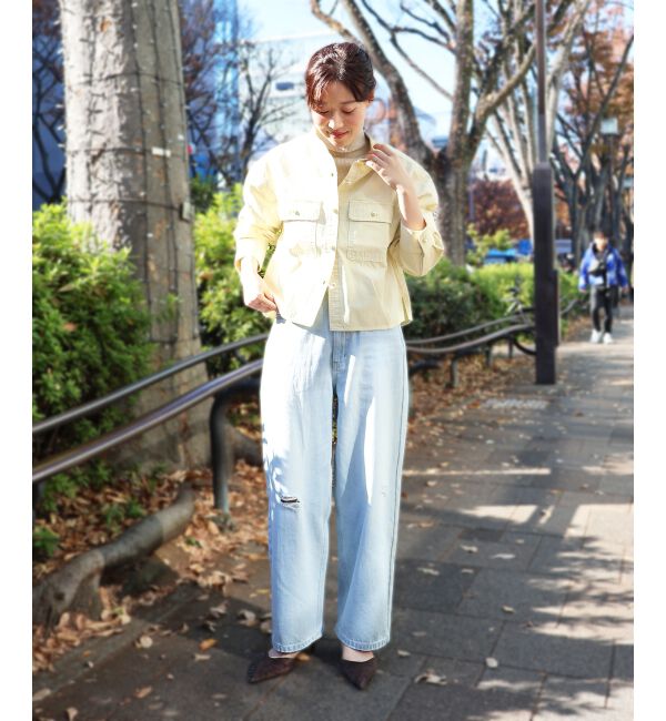  「スタンドネックパールボタンシャツ」|シャツ・ブラウス|