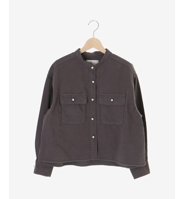  「スタンドネックパールボタンシャツ」|シャツ・ブラウス|