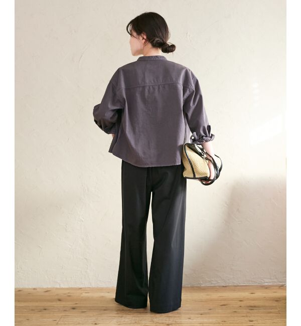  「スタンドネックパールボタンシャツ」|シャツ・ブラウス|