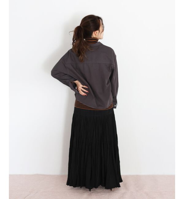  「スタンドネックパールボタンシャツ」|シャツ・ブラウス|