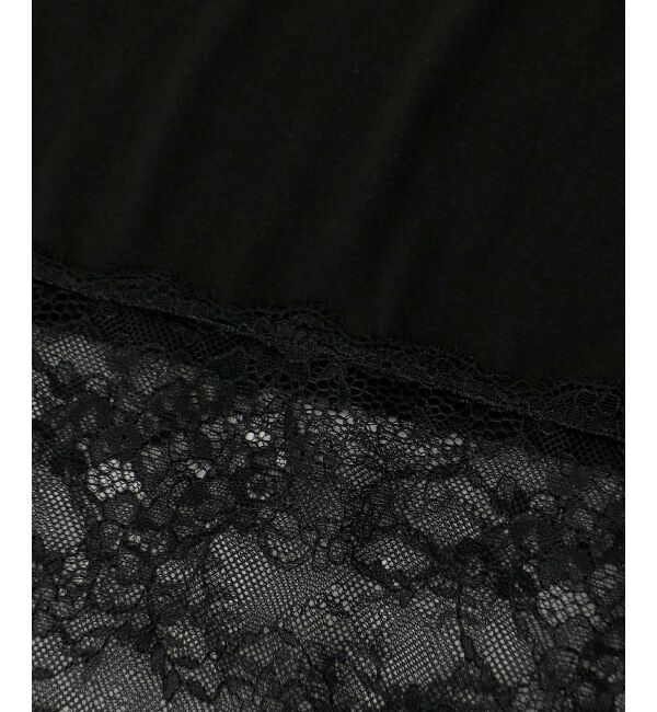  「裾レースコンビカットソー」|Tシャツ・カットソー|