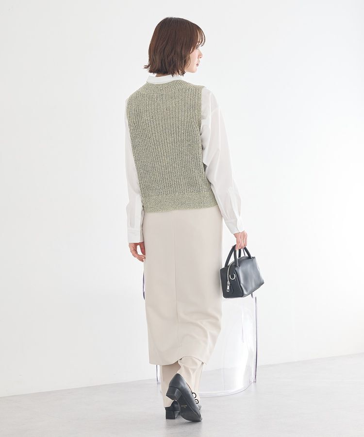 earth music&ecology「ジップスリットIラインスカート」|タイト|