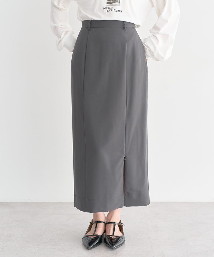 earth music&ecology「ジップスリットIラインスカート」|タイト|