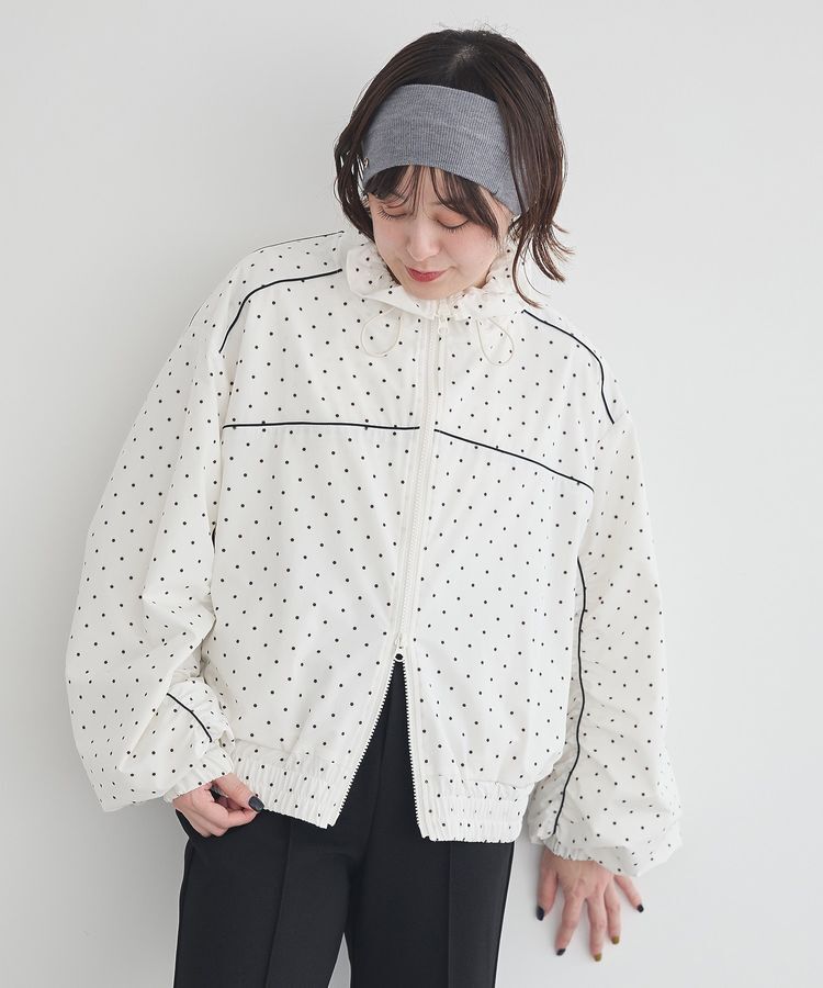 earth music&ecology「パイピングスポーティブルゾン」|ブルゾン・スタジャン|