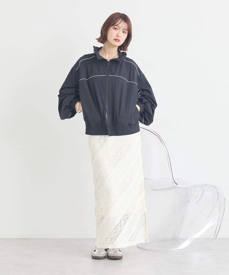 earth music&ecology「パイピングスポーティブルゾン」|ブルゾン・スタジャン|