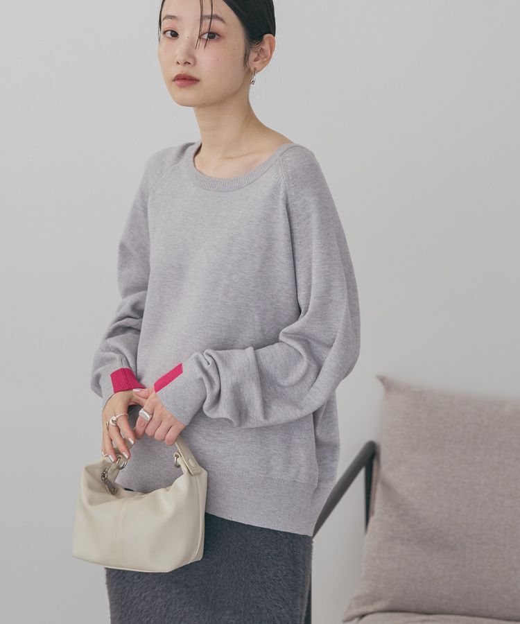 AMERICAN HOLIC「バイパチラグランニットプルオーバー＜静電気軽減＞」|ニット・セーター|