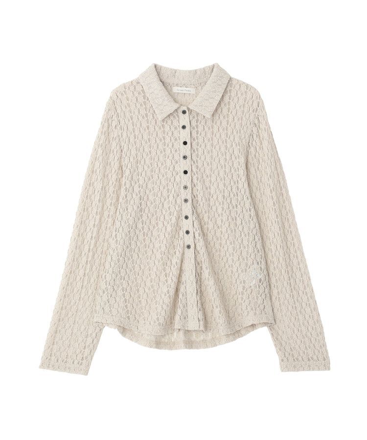 Green Parks「衿付きレースカットプルオーバー」|Tシャツ・カットソー|