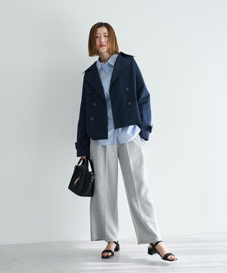 YECCA VECCA「レースMIXショートトレンチコート」|トレンチコート|