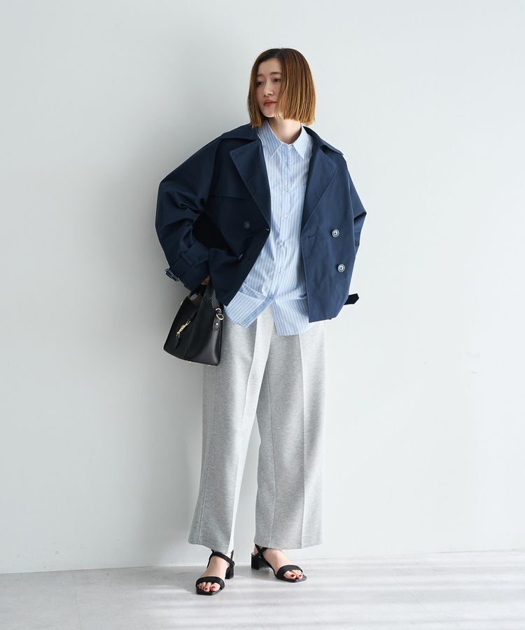 YECCA VECCA「レースMIXショートトレンチコート」|トレンチコート|