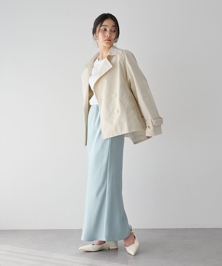 YECCA VECCA「レースMIXショートトレンチコート」|トレンチコート|