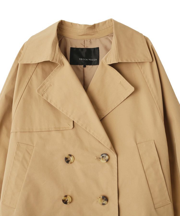 YECCA VECCA「レースMIXショートトレンチコート」|トレンチコート|