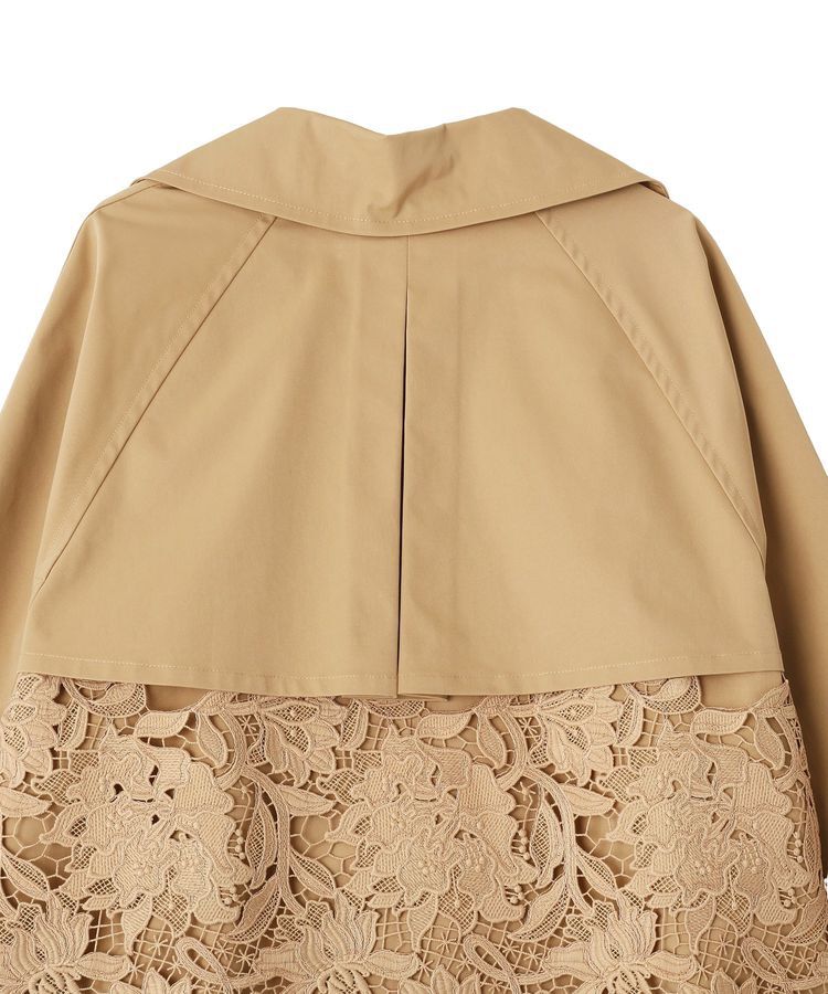 YECCA VECCA「レースMIXショートトレンチコート」|トレンチコート|