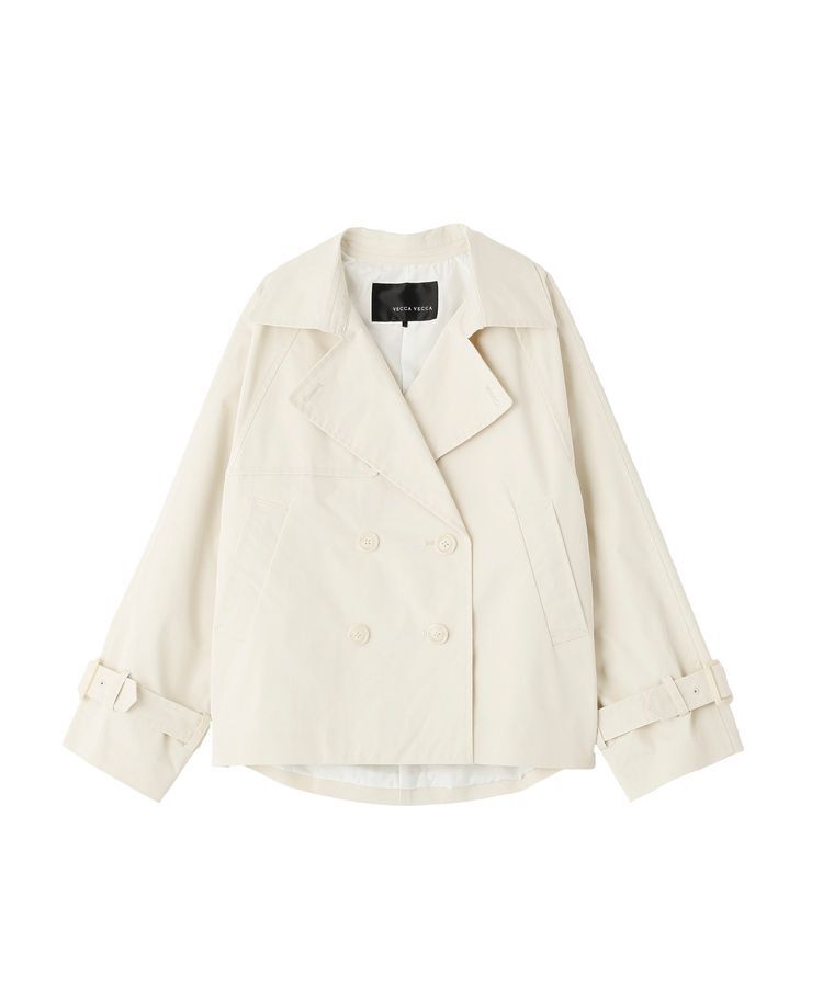 YECCA VECCA「レースMIXショートトレンチコート」|トレンチコート|