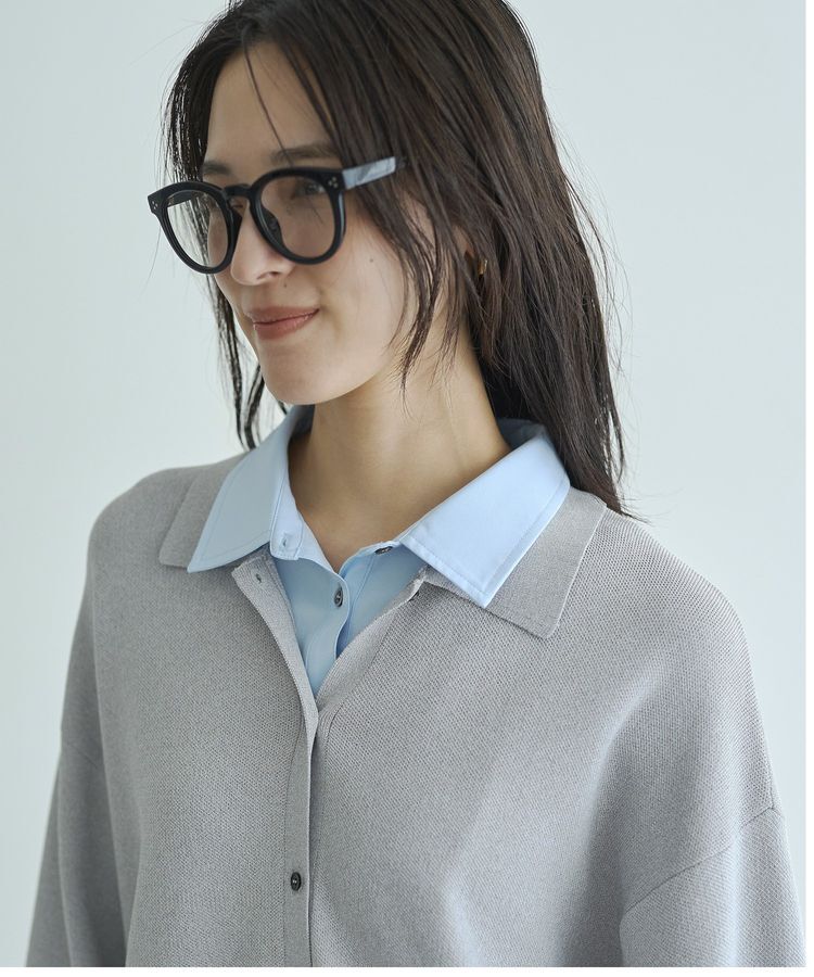 YECCA VECCA「2wayレイヤード風ポロニット」|ニット・セーター|