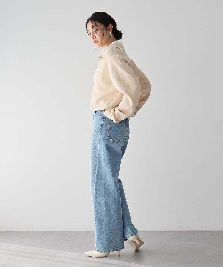 YECCA VECCA「2wayレイヤード風ポロニット」|ニット・セーター|