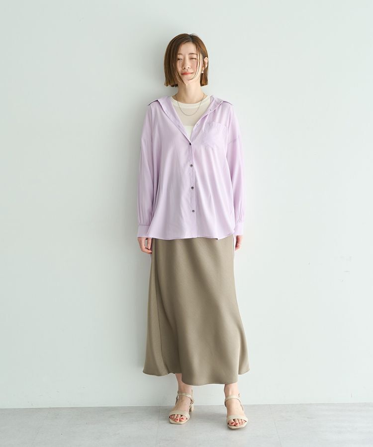 YECCA VECCA「バックギャザーロングシャツ」|シャツ・ブラウス|