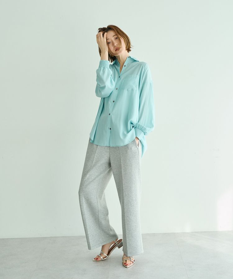 YECCA VECCA「バックギャザーロングシャツ」|シャツ・ブラウス|