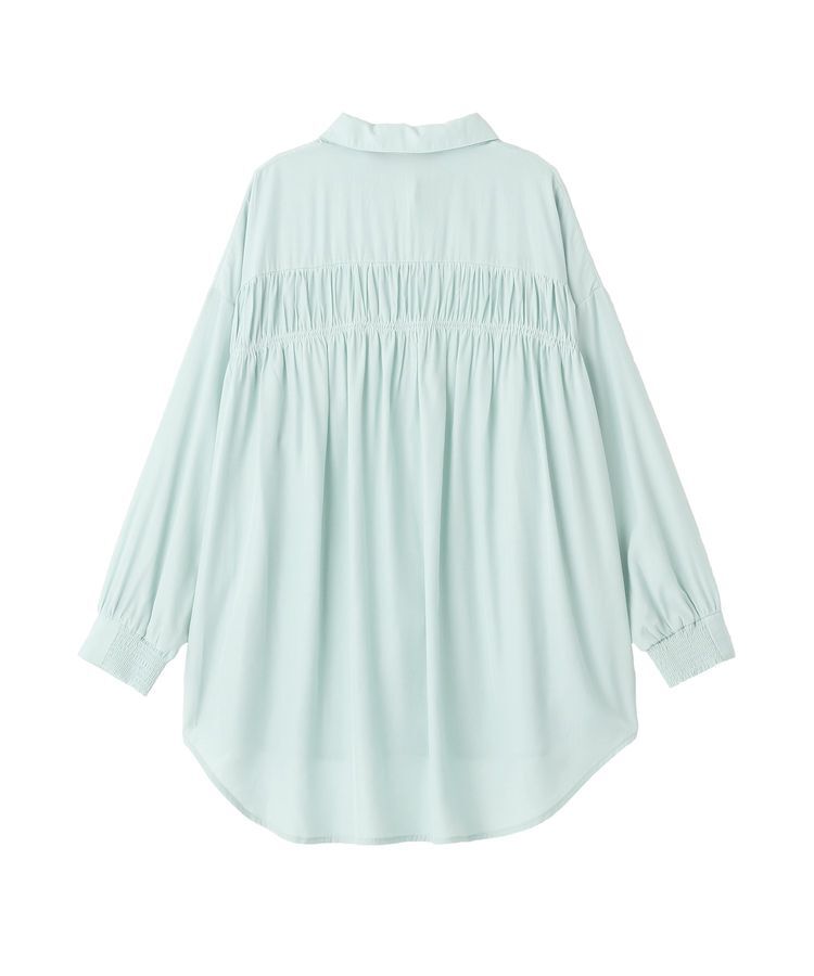 YECCA VECCA「バックギャザーロングシャツ」|シャツ・ブラウス|