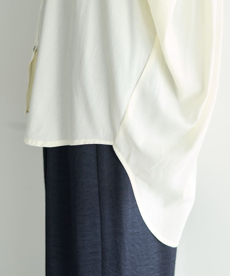 YECCA VECCA「バックギャザーロングシャツ」|シャツ・ブラウス|