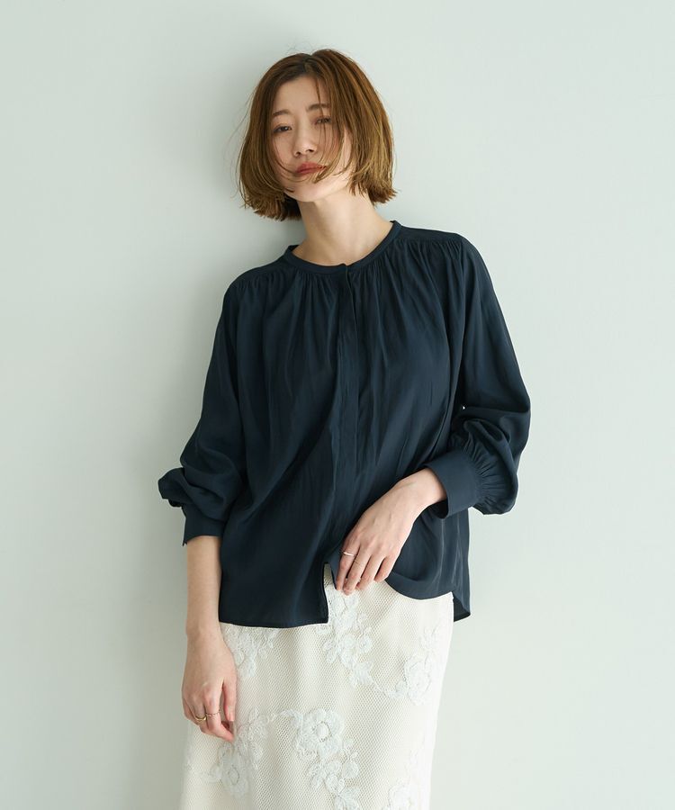 YECCA VECCA「ギャザーブラウス」|シャツ・ブラウス|