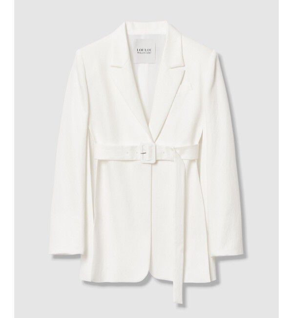 LOULOU WILLOUGHBY「【LOULOU WILLOUGHBY】NALYA リネンストレッチベルトジャケット」|テーラードジャケット|