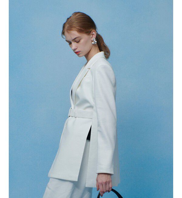 LOULOU WILLOUGHBY「【LOULOU WILLOUGHBY】NALYA リネンストレッチベルトジャケット」|テーラードジャケット|